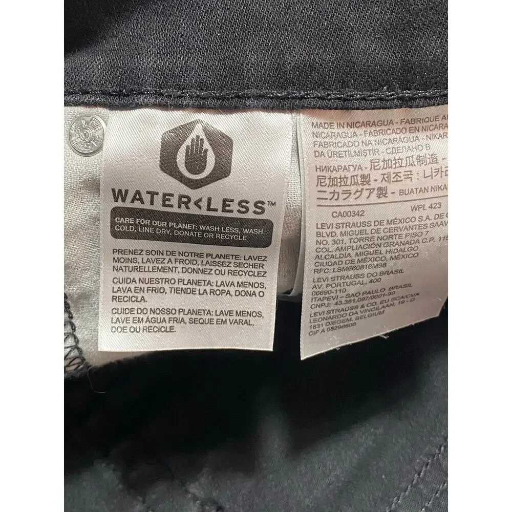 Levi's 511 Black Slim Fit Jeans, Men’s 34x 34 (32 1/4” Inseam) 04511-1907